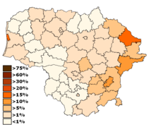 Mapa mostrando muitas áreas em vermelho-laranja, especialmente no leste do país.