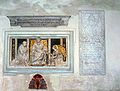 Tomb with relief "Cardinal Nicholas before St Peter" by Andrea Bregno