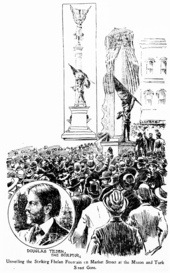 Illustration of the unveiling ceremony, from the San Francisco Call SF Call, 1897-09-06, page 10.png