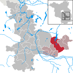 Läget för kommunen Schwielochsee i Landkreis Dahme-Spreewald