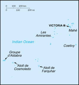 Kaart van Seychellen