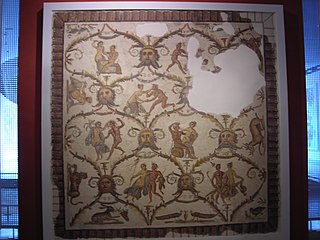 mosaïque des Satyres et de Bacchante