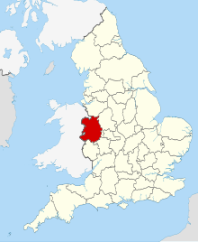 The ONA's first cell, "Nexion Zero", was established in Shropshire (pictured). Shropshire UK locator map 2010.svg