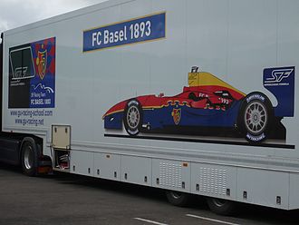 The FC Basel 1893 team truck in Silverstone Circuit's paddock (2010) Silverstone 2010 - FC Basel 1893 team truck.JPG