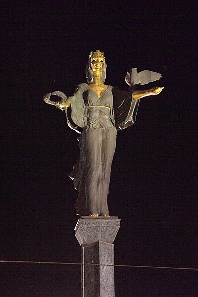 File:Sofia statue in Sofia at night PD 2012 05.JPG