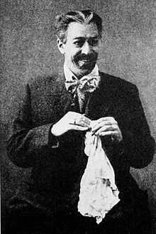 Stanislavski as Gaev in the Moscow Art Theatre production of Anton Chekhov's The Cherry Orchard. Stanislavski as Gaiev in Chekhov's The Cherry Orchard.jpg