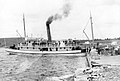 Steamer Dufferin at the Government Wharf, Port Dufferin, with Smiley & Company's Lobster Crates awaiting Transport to Halifax, Nova Scotia, Canada, ca. 1910.jpg