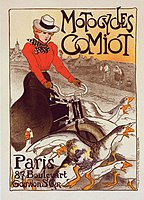 "Motocicletas Comiot" de Théophile-Alexandre Steinlen, 1899
