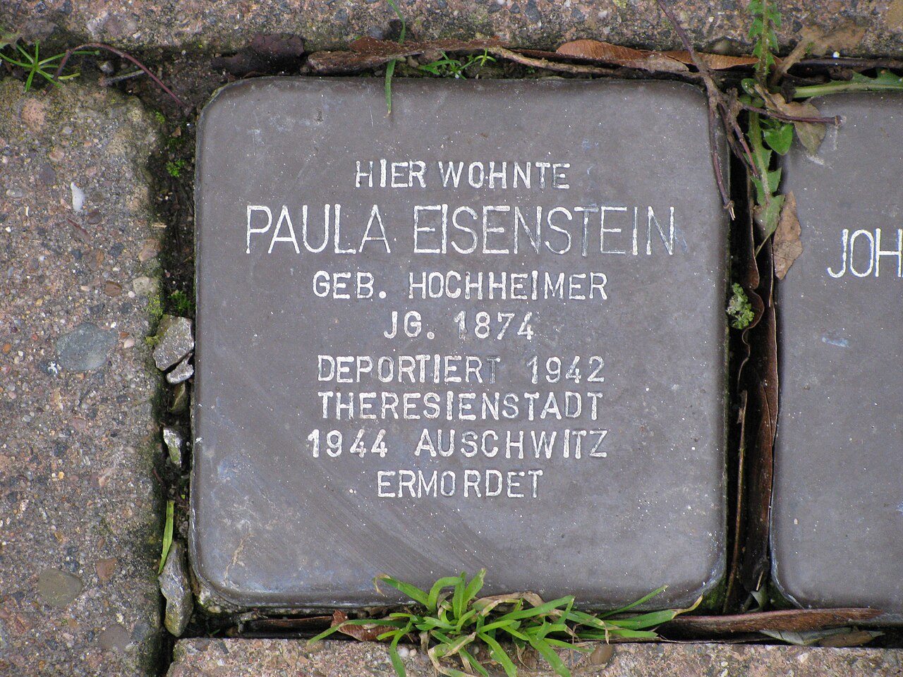 Stolperstein für Paula Eisenstein