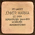 Stolperstein für Jünker Marika - Marika Jünker (Pincehely).jpg
