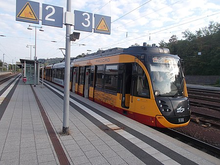 Straßenbahn Heilbronn in Mosbach Neckarelz