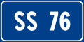 Symbol of Italian highway SS76