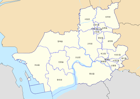 Subdivisions of Pyeongtaek (2019-09-30).svg