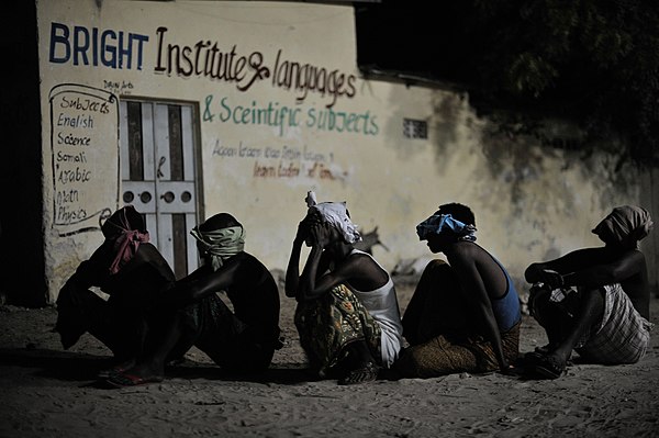 Suspected al-Shabaab militants in Mogadishu during a joint operation between Somali forces and AMISOM, May 2014.
