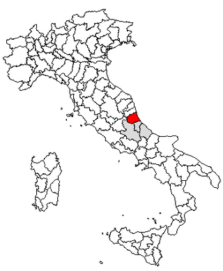 Poziția regiunii Provincia di Teramo