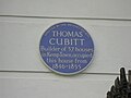 Blue plaque on Thomas Cubitt's house at 13 Lewes Crescent in the Kemp Town estate, Brighton, April 2007