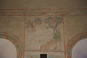English: Fresco in Tirsted Church, Lolland, Denmark