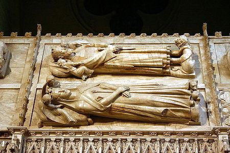 Túmulo de Pedro IV e sua esposa Leonor da Sicília no Mosteiro de Poblet, na Catalunha