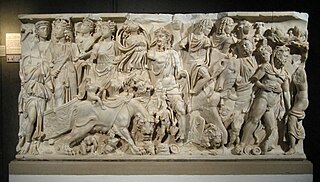 The Sarcophagus of the Triumph of Bacchus Triumph of Dionysos sarcophagus (Lyon, Mus Gall-Rom 2001-0-305) 01.jpg