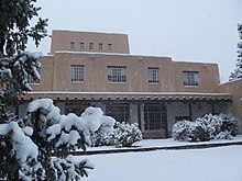 The University of New Mexico: graduates staged a remodernism show. UNM in the snow.jpg