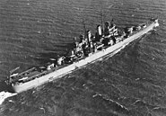 USS Montpelier (CL-57) underway off Philadelphia 1942