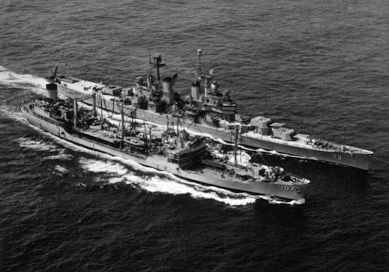 File:USS Passumpsic (AO-107) refueling USS St Paul (CA-73) 1961.jpg