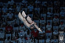 Oleksii Sereda and Oleh Serbin in the men's synchronized 10 m platform Ukraine at the 2020 Summer Olympics - (26 July) (2).jpg