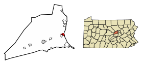 Union County Pennsylvania Incorporated and Unincorporated areas Lewisburg Highlighted.svg
