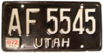 Utah 1972 Kennzeichen.png