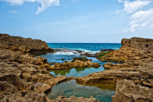 Tidepools on a beach in Vega Baja