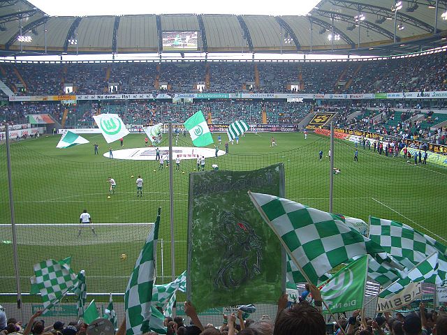 Wolfsburg fans against TSG 1899 Hoffenheim