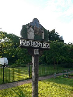 Panneau du village, Arrington - geograph.org.uk - 987168.jpg