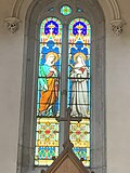 Vitrail sainte Félicité et sainte Jeanne de Chantal.