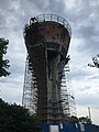 Wasserturm von Vukovar während dem Wiederaufbau, Juli 2019
