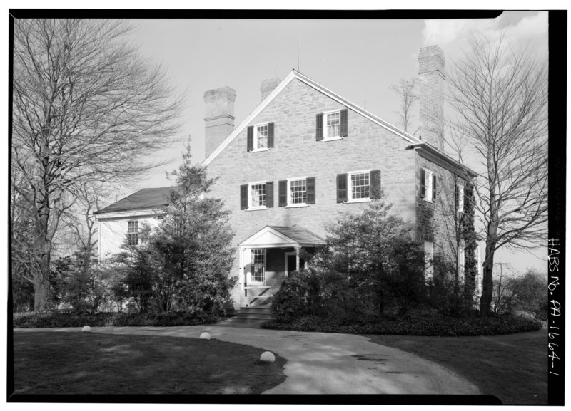 File:WEST (FRONT) ELEVATION - Ridgeland, Chamounix Drive, Philadelphia, Philadelphia County, PA HABS PA,51-PHILA,395-1.tif