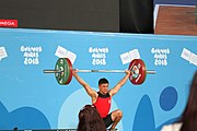 Deutsch: Gewichtheben bei den Olympischen Jugendspielen 2018; Tag 2, 10. Oktober 2018; Jungen 62 kg English: Weightlifting at the 2018 Summer Youth Olympics at 8 October 2018 – Boys' 62 kg