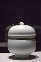 White Porcelain Lidded Bowl, early 16th century AD