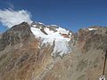 Die Wildspitze (Südgipfel) mit Rofenkarferner, gesehen vom Gipfel des Wilden Mannle