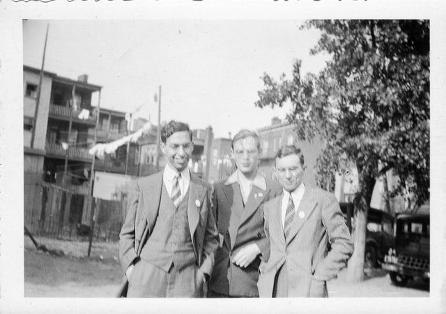 With Frederik Pohl and John Michel, 1938