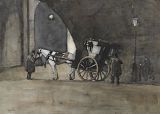 Willem Witsen: A carriage at Waterloo Bridge.