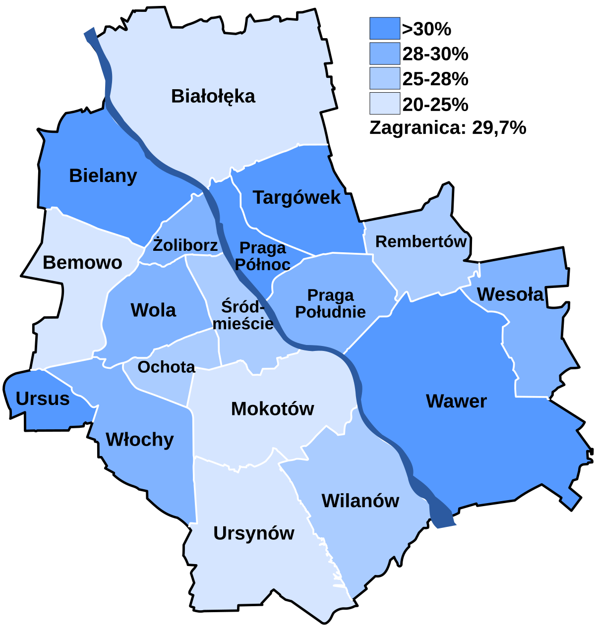 Варшава районы