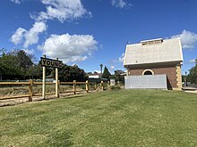 Young Railway Station (2023) Young Railway Station sign and station (2023).jpg