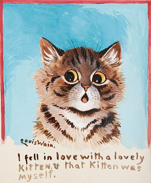 File:"I fell in love with a lovely kitten" -- Louis Wain.jpg