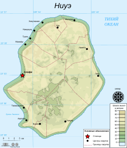 Ніуе: Назва, Географія, Адміністративний поділ