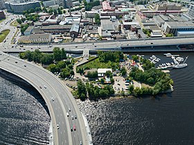 A sziget légi felvétele a Petrovsky-szigetről