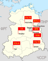 Stationierungsorte der WGT Armeen 1991.
