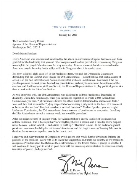 File:01.12.21 Vice President Pence's letter to House Speaker Pelosi.pdf