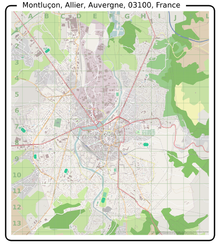 Plan de Montluçon.