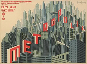 1927 Boris Bilinski (1900-1948) Plakat für den Film Metropolis, Staatliche Museen zu Berlin.jpg