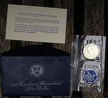 1973-S "blue Ike": envelope, pliofilm coin holder, and printed insert 1973-S Blue Ike.jpg